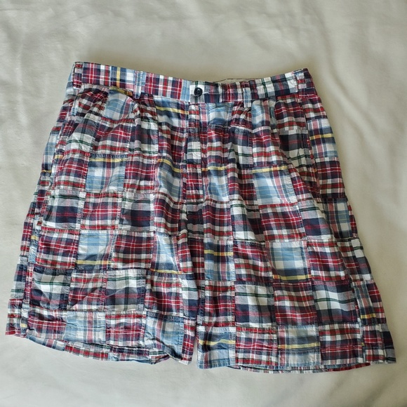 Jos. A. Bank Other - Jos A Bank Madras Shorts Plaid Patchwork 38 Blue